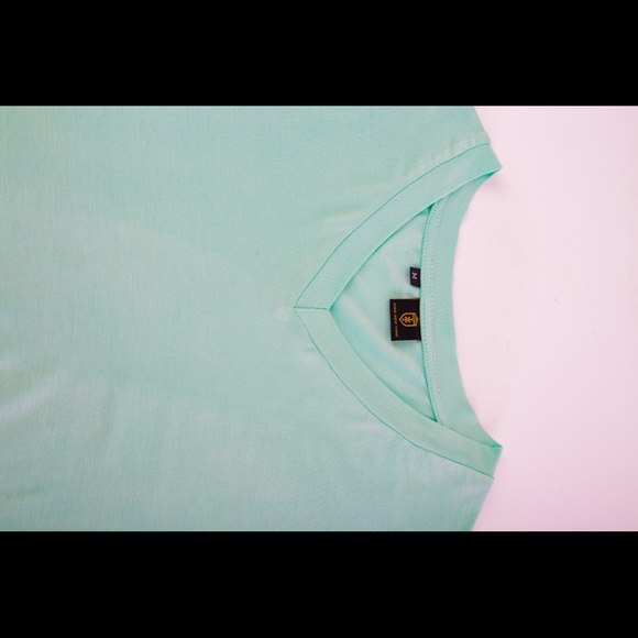 kING NEW YORK, V-NECK T-SHIRT, LIGHT TURQUOISE. - Picture 3 of 14
